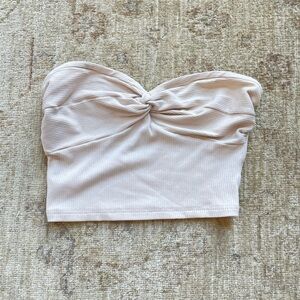 Cute Cream Strapless Women's Crop Top